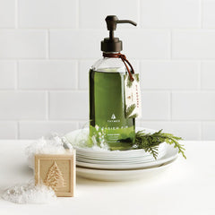 Thymes Frasier Fir Bar Soap all-vegetable formula nourishes skin with plant-based care.