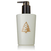 Thymes Frasier Fir hand lotion bottle with refreshing evergreen scent.