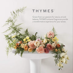 Thymes Hand Wash Mandarin Coriander lather demonstrates gentle cleansing.