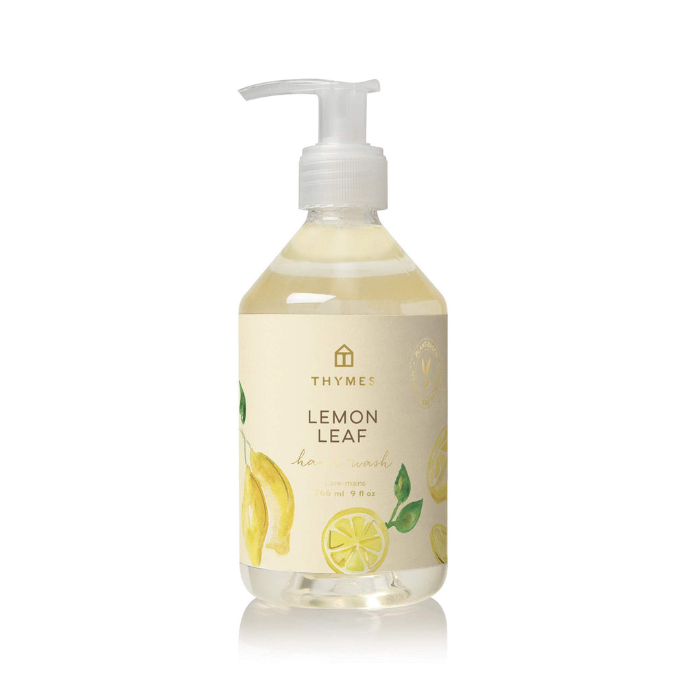 Thymes Lemon Leaf Hand Wash pump bottle ready for daily cleansing and hydration