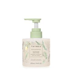 Thymes Nourishing Hand Wash bottle in glass for daily spa-like hand care.