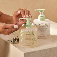 Thymes Nourishing Hand Wash contains niacinamide for refreshed skin.