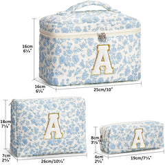 Tiblue floral makeup pouch keeps brushes and lipsticks neatly organized