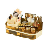 Tidyladyo makeup organizer rotating brush holder enhances vanity organization and easy access.