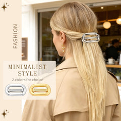 Tiefebene silver barrette closeup highlighting minimalist design and reliable grip for fine hair.