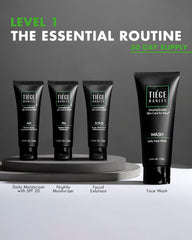 Tiege Hanley Level 1 AM Moisturizer SPF20 hydrates with sun protection.