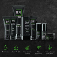 Tiege Hanley PM Moisturizer jar, overnight hydration for skin resilience.