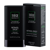 Tiege Hanley Retinol Stick packaging close-up highlighting travel-friendly skincare