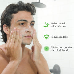 Product packaging close-up highlighting TiegeClear technology for a clearer-looking routine