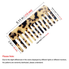 TIENAILING shower-friendly comb in light leopard aids wet-hair detangling.