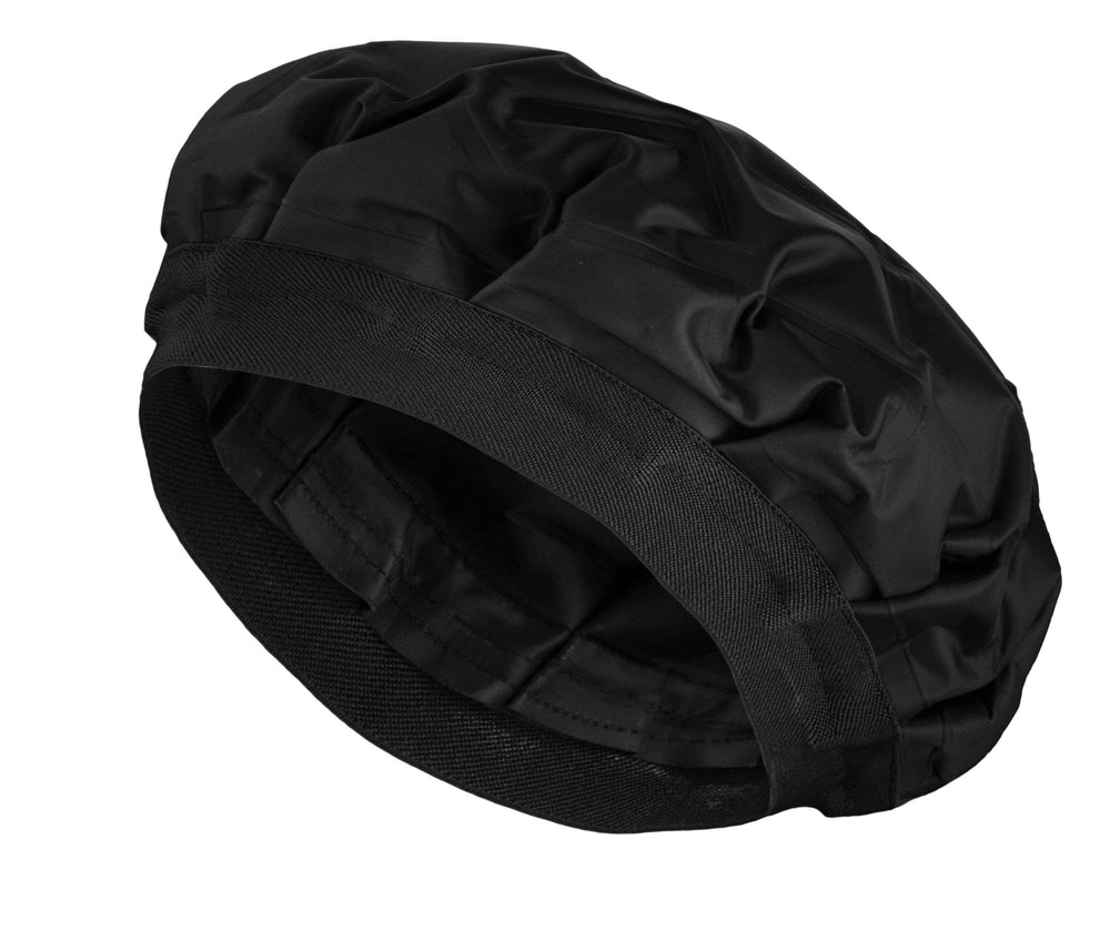 Tifara Beauty heat cap in use for deep-conditioning at home.