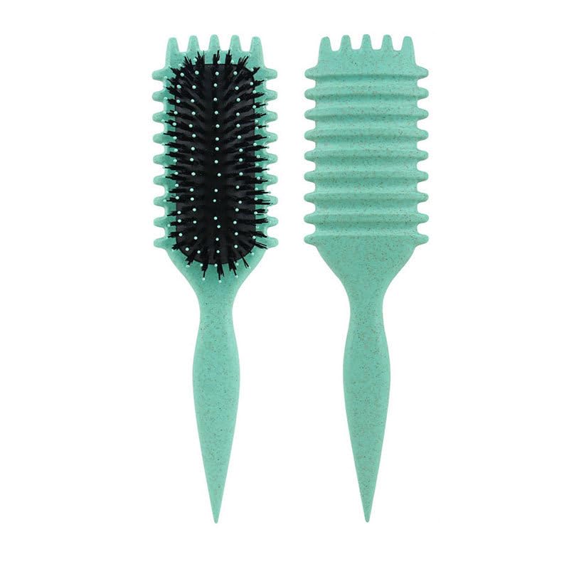 TIFURMAN Curl Defining Brush front view shows ergonomic design for comfortable styling.