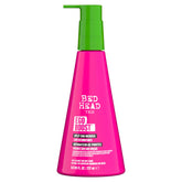 TIGI Bed Head Ego Boost bottle front shows sleek packaging for smoother, managed hair.