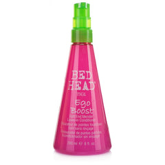 TIGI Bed Head Ego Boost Split End Mender bottle restores ends and tames fly-aways.