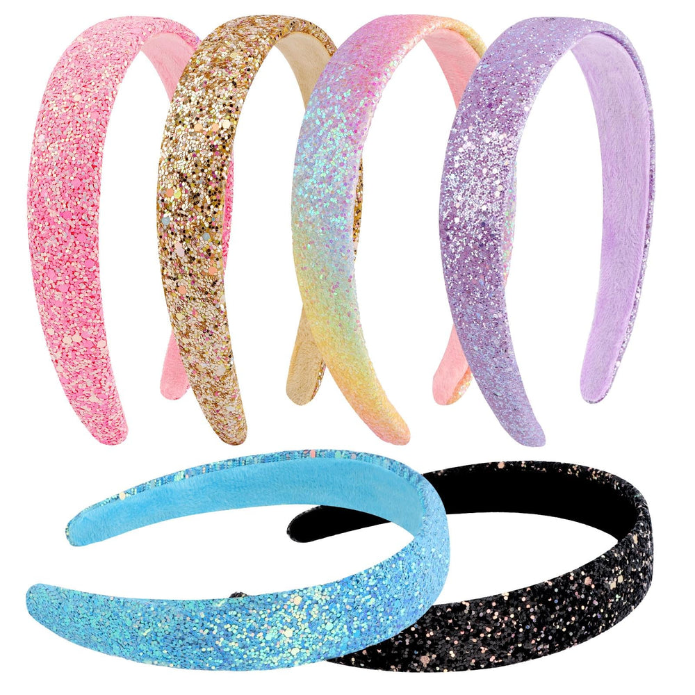 Tihebax glitter headbands in pink add sparkle for playful outfits and party moments.