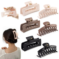 TIME&TRAVE cloud clip khaki square closeup showing gentle grip for fine hair