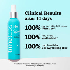 Timeless Skin Care cucumber soothing spray applied on skin to calm irritated areas.