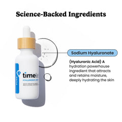 Timeless Skin Care Hyaluronic Acid pump dispense enables easy, precise application for refreshed skin.