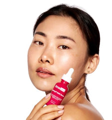 Timeless Skin Care Matrixyl 3000 Serum texture closeup reveals light, fast-absorbing formula.