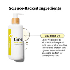 Timeless Skin Care Squalane Oil on hand quick absorption soothing feel