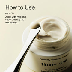 Timeline Eye Cream texture on skin demonstrating light, weightless feel