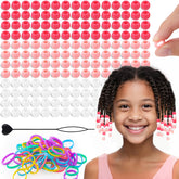 TINKRSTUFF pink silicone hair beads close-up for quick braiding
