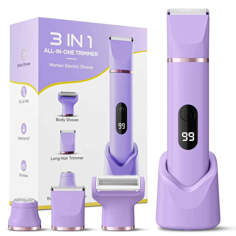 Tiovara bikini trimmer lilac box packaging highlights gift-ready presentation