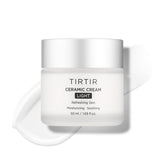 TIRTIR Ceramic Cream Light bottle closeup showing lightweight hydration for dry skin