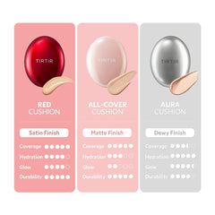 TIRTIR Mask Fit All Cover Pink Cushion swirl shows buildable high coverage.