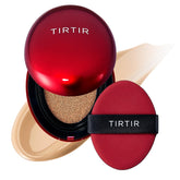 TIRTIR Mask Fit Red Cushion compact demonstrates portable all-day makeup convenience.