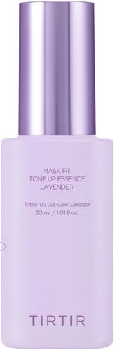 TIRTIR Mask Fit Tone Up Essence lavender bottle for glass skin prep and hydration.