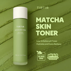 TIRTIR Matcha PDRN Toner texture drop showcases fast-absorbing hydration for refreshed skin.