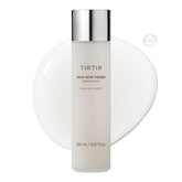 TIRTIR Milk Skin Rice Toner bottle close-up showing hydrating formula for smooth skin