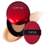 TIRTIR Mask Fit Red Cushion bottle pour shows weightless coverage and satin glow.