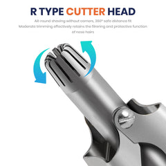 Titan Luxe washable nose-trimmer design for easy cleaning after use