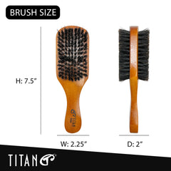 Titan wooden handle detail highlighting balanced grip and durability.