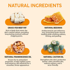 Tiuedu balm ingredients—grass-fed tallow and oils for nourishing care