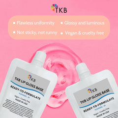 TKB Lip Gloss Base Flexagel M ready-to-formulate scene for DIY gloss projects.