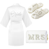 Tkifoda MRS makeup bag with pearl rhinestones for elegant storage.