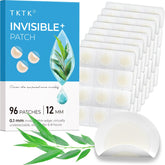TKTK Pimple Patches 12mm on skin for discreet blemish coverage.