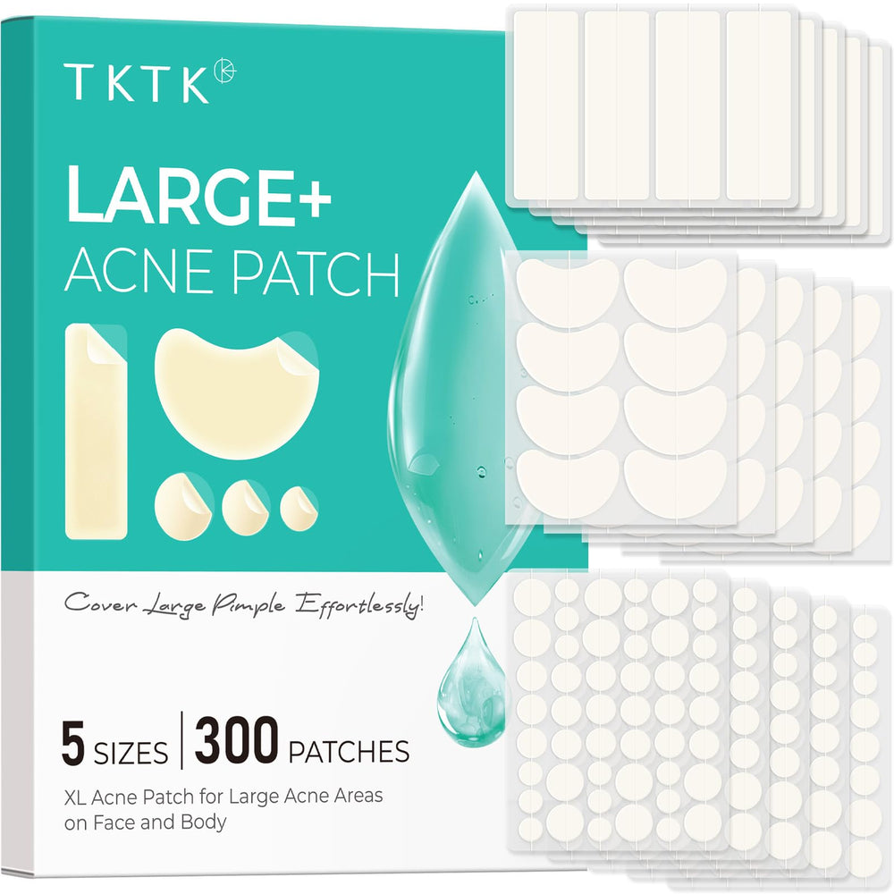 TKTK XL patches 60x20 mm cover large breakouts with strong absorption.
