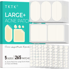 TKTK XL patch on the face for larger coverage and discreet wear.