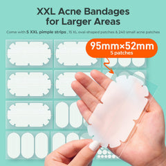 TKTK XXL body patch on chest provides broad coverage during daily activity.