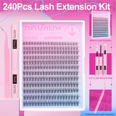TNFVLONEINS 9-14mm mix lashes for customized look