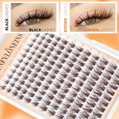 TNFVLONEINS beginner-friendly brown lashes for easy at-home application