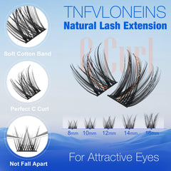 TNFVLONEINS lash extension tweezers shown for precise placement.