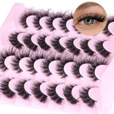 TNFVLONEINS fox eye lashes pack cover highlights a 14-pair set for versatile daily wear