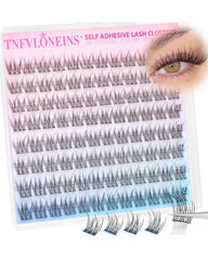 TNFVLONEINS self-adhesive lashes clusters 9-12mm quick glue-free definition for daily wear.