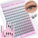 TNFVLONEINS Wispy Lash Clusters Kit 9-12mm collection ready for natural DIY lash enhancement