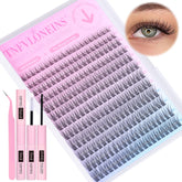 TNFVLONEINS wispy lash extensions kit closeup showing natural enhancement